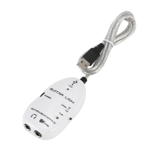 Walfront Guitar USB Adapter USB Audio Interface Cable for PC Plug and