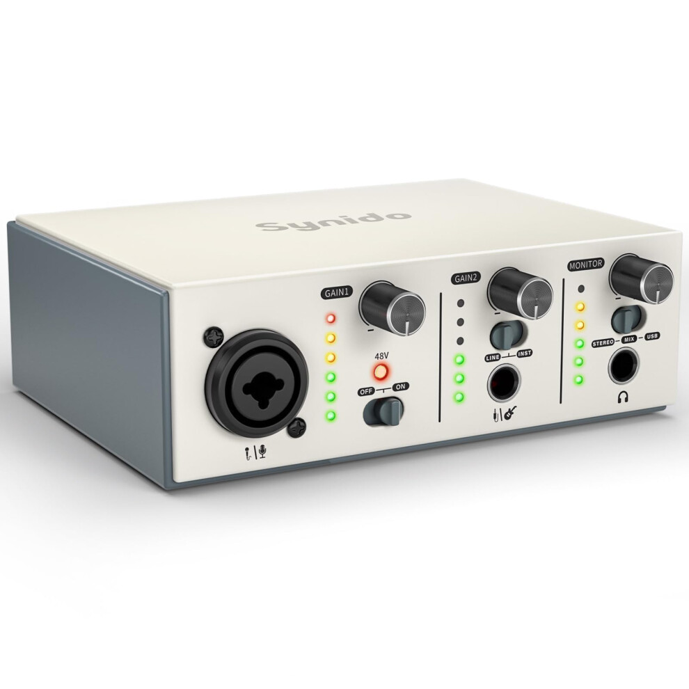Synido Usb-C Audio Interface For Recording, Streaming, Podcasting Live