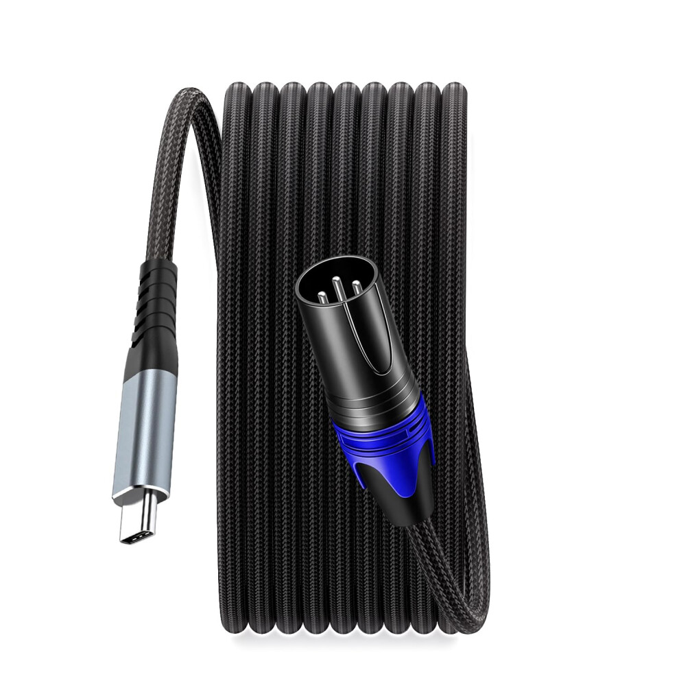 Szrmcc Usb C To Xlr Cable Usb Type C To Xlr 3Pin Male Mic Audio Braide