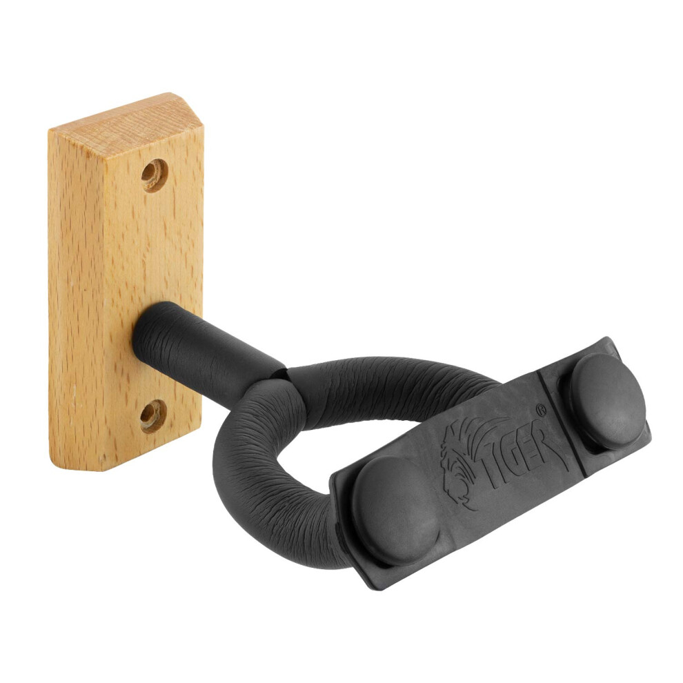 Tiger Gst49-Bk Wooden Guitar Wall Mount For Acoustic, Electric, Bass A