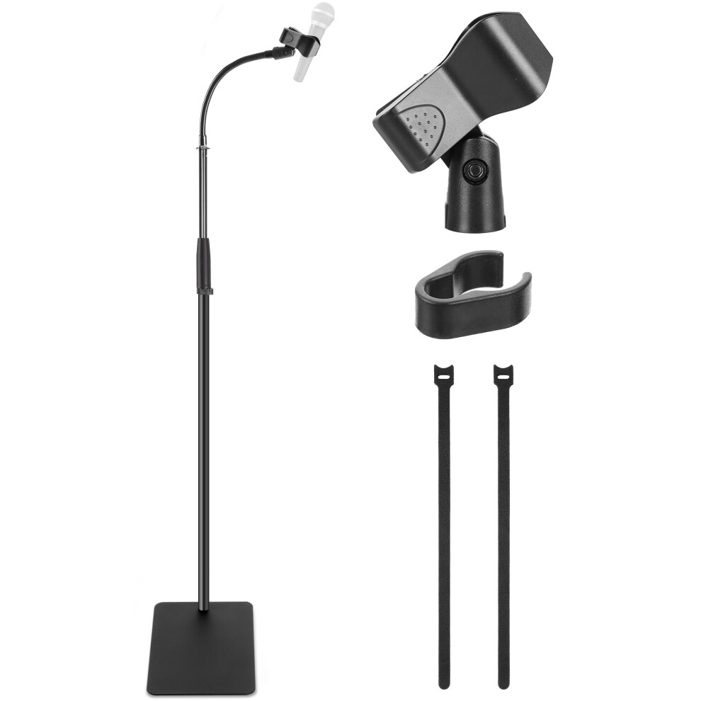 Pyle Mic Stand Microphone Holder – Heavy-Duty Adjustable Floor Stand W