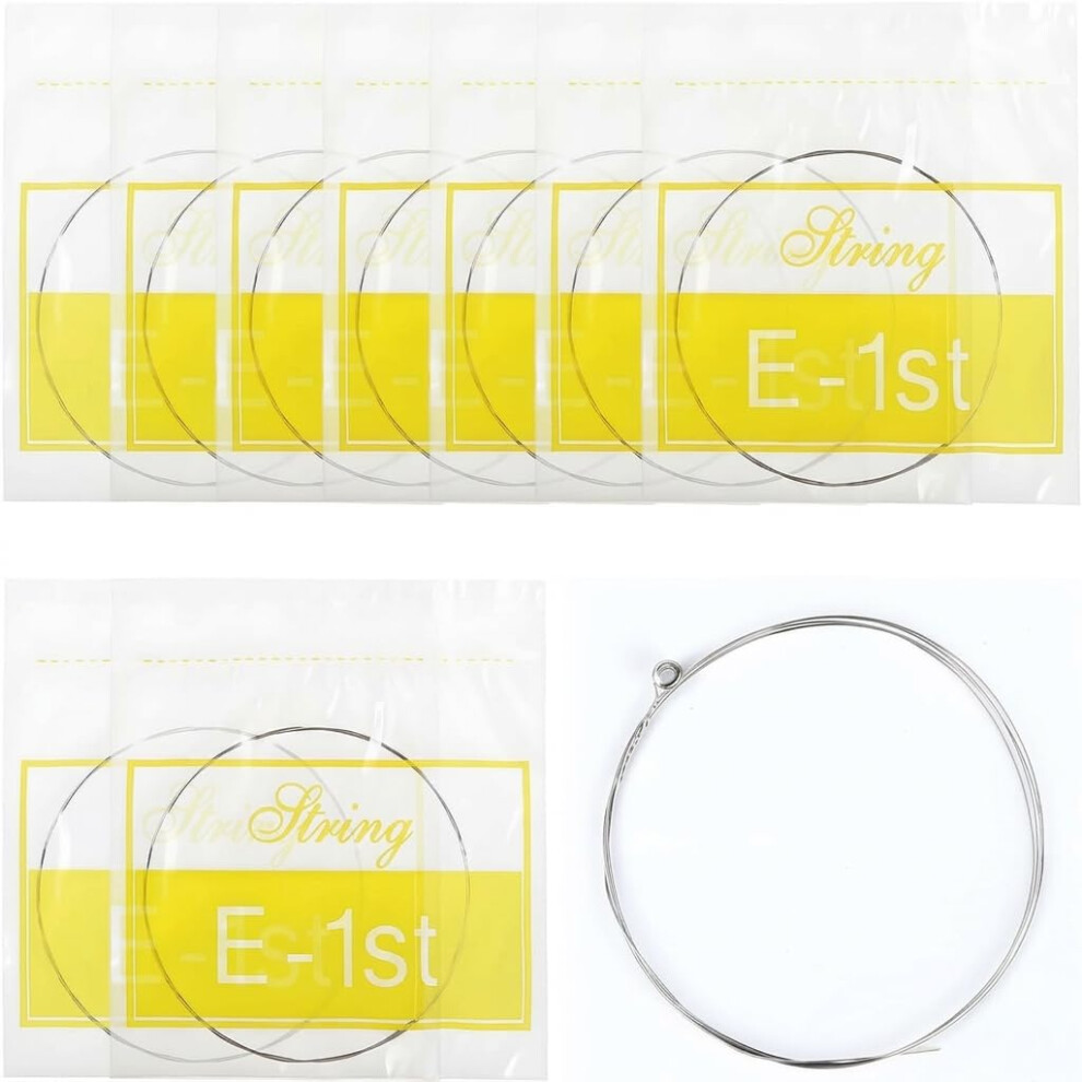 Guline 10 Pack Acoustic Guitar Strings, High E 1St Strings, Durable Stainless