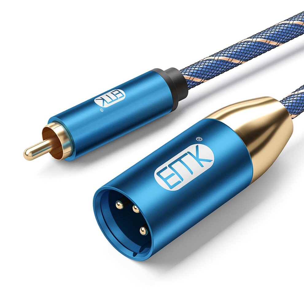 Emk Xlr To Rca Cables Microphone Lead Subwoofer Cable Male To Male Mic
