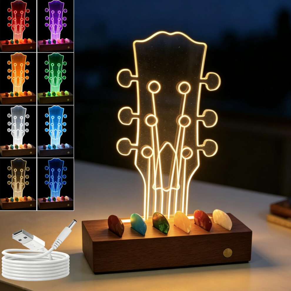 Javik Light Up Guitar Pick Holder: Rechargeable Picks Display Case With Ligh