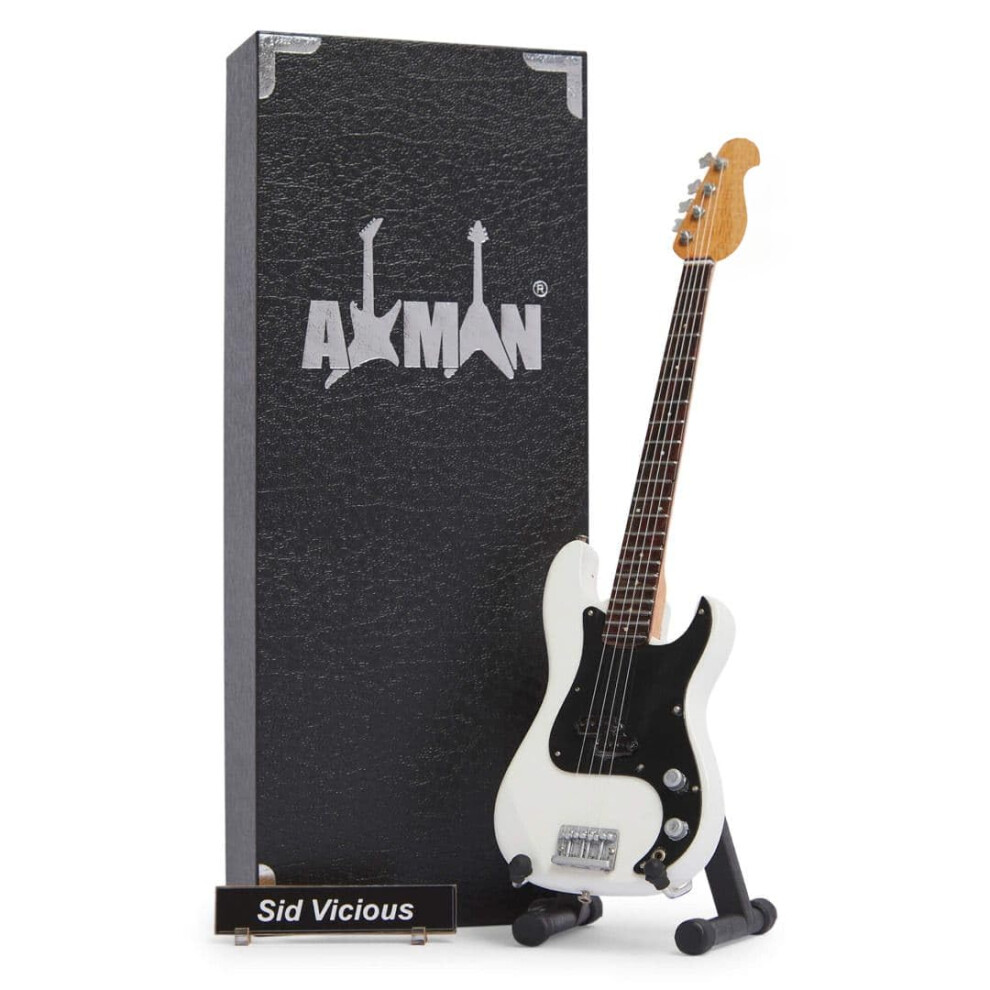Axman Sid Vicious (S Pistols): Bass Guitar - Miniature Replica - Music Gifts