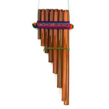 Peruvian Panpipes, Double Row (13 Pipes) Traditional South American In