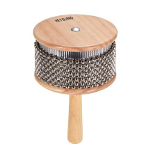 Heysland Wooden Cabasa Percussion Musical Instrument Metal Beaded Chai