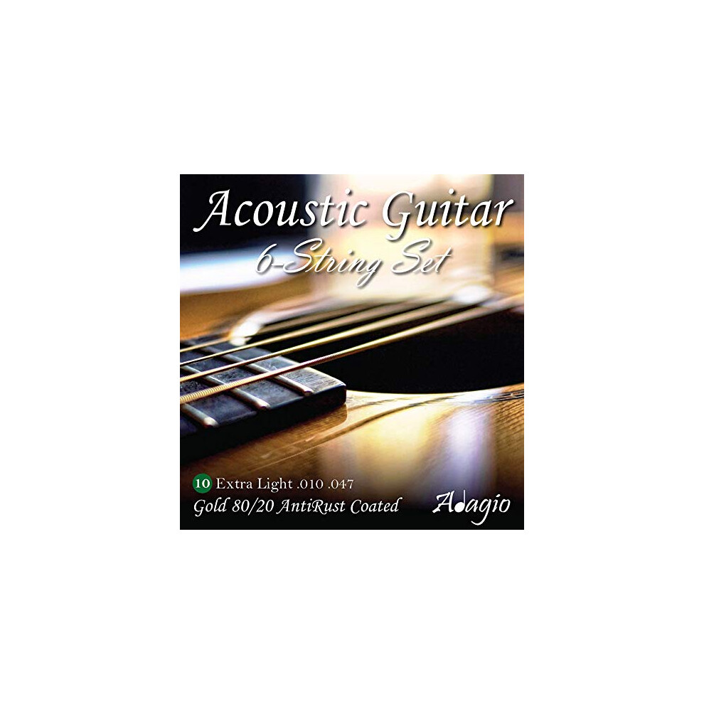 Adagio Multipack 2X Full Sets Of Acoustic Guitar Strings 80/20 Bronze Coated