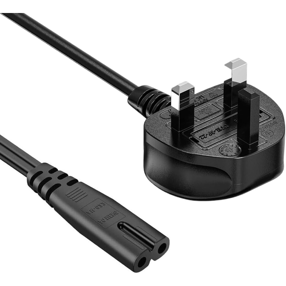 3M Long 2 Prong Ac Elliptical Power Cord For Yosuda, Gugttr, Westionc, 5000876868303