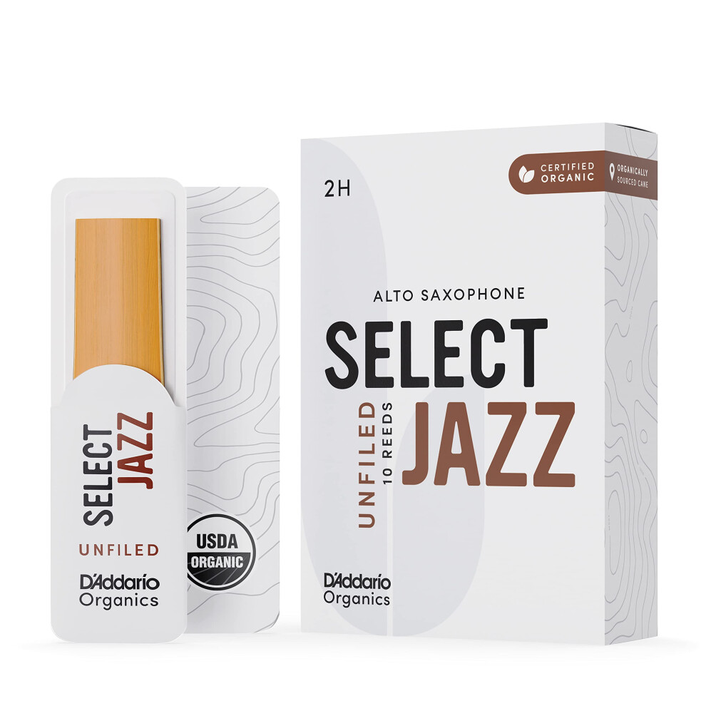 D'addario Organic Select Jazz Unfiled Alto Saxophone Reeds - Sax Reeds