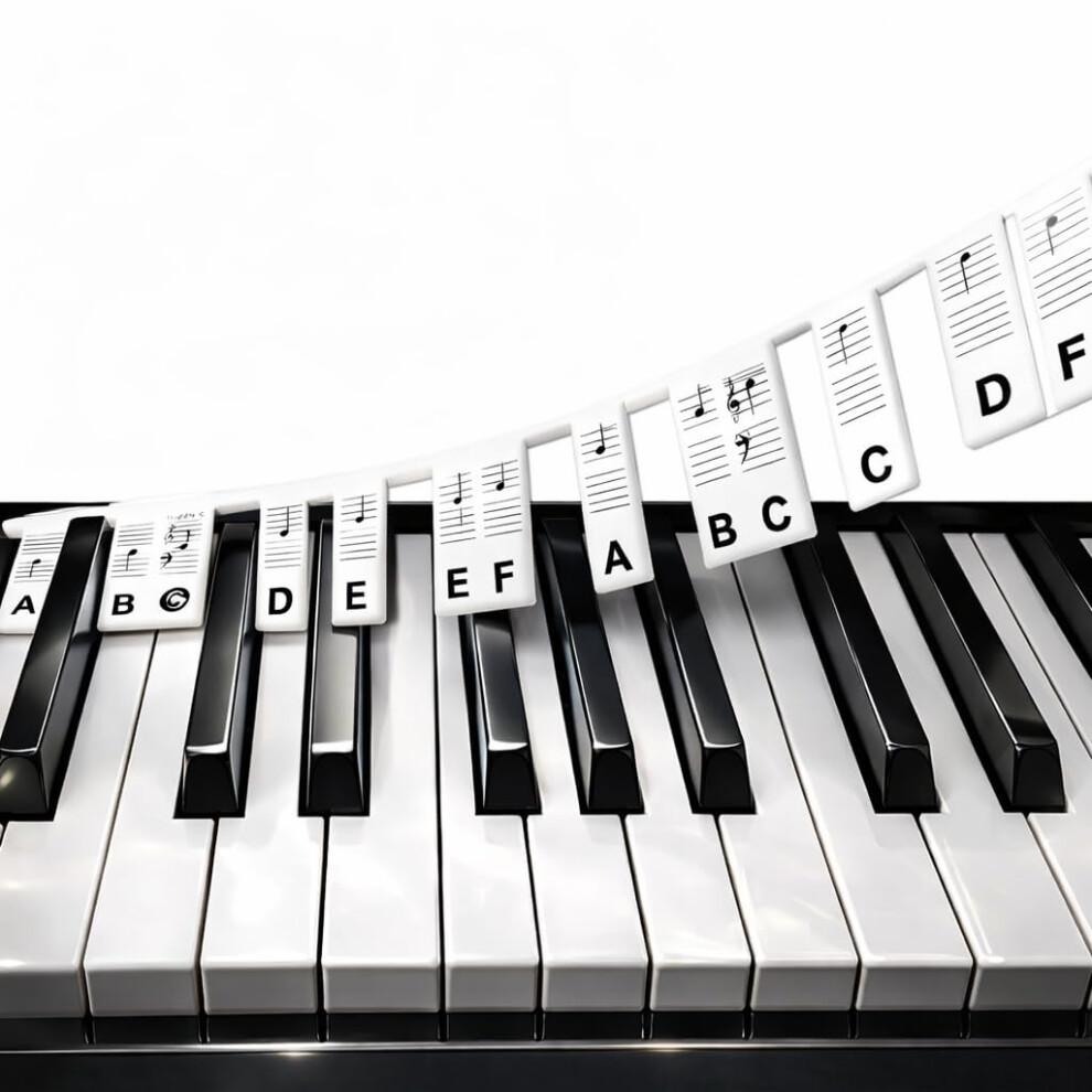 Hawpasy Removable Piano Keyboard Stickers For Beginners, Piano Notes Guide, Re