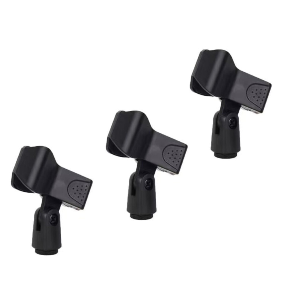 Zhjuju 3-Pack Universal Microphone Clip – Adjustable Spring Mic Holder