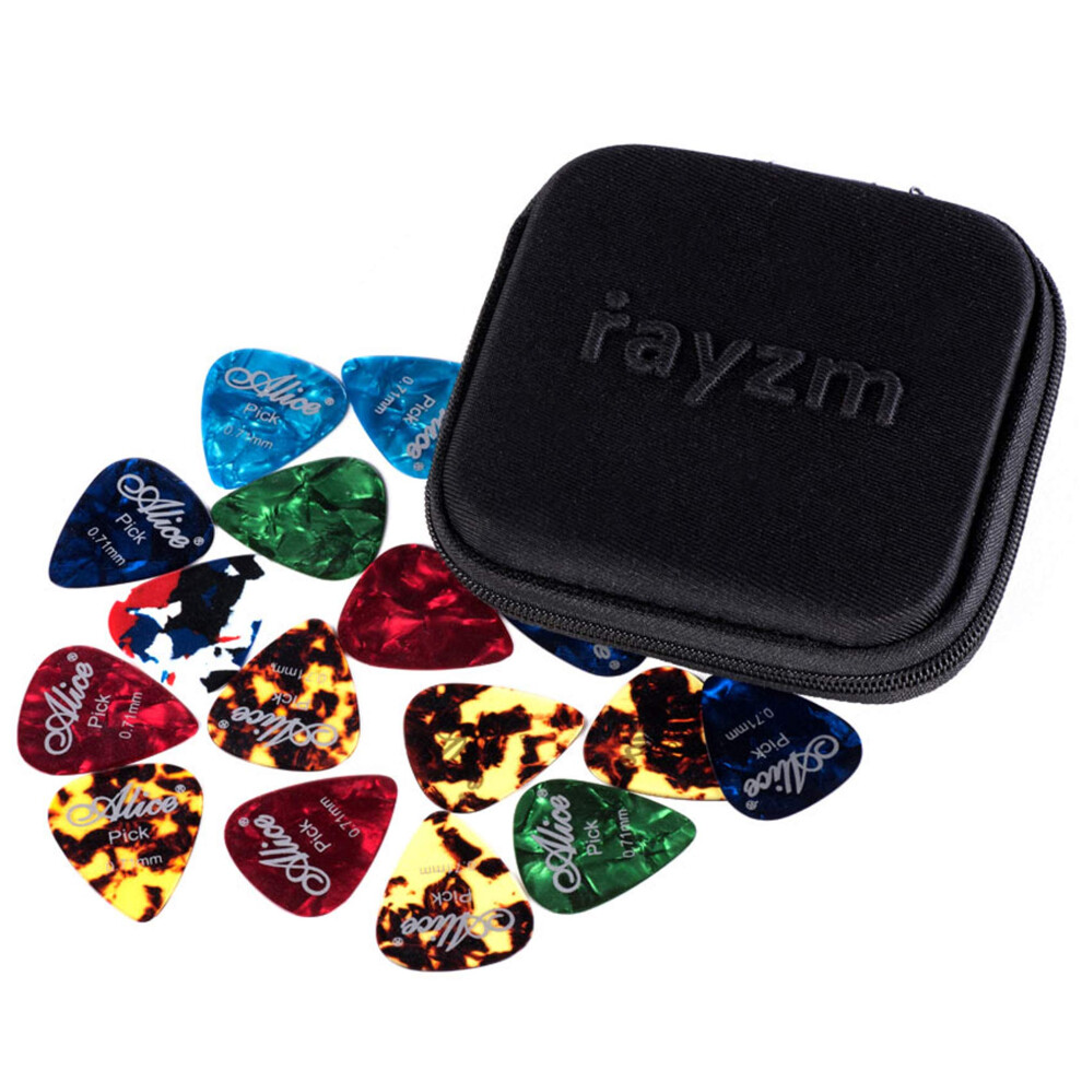 Rayzm Guitar Picks Plectrums 40Pcs In A Durable Cloth Case, Premium As