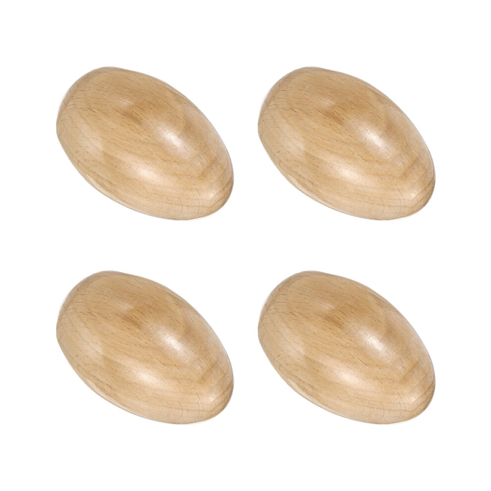 Sourcing Map 4 Pcs Wood Egg Shaker Wood Musical Eggs Hand Percussion S