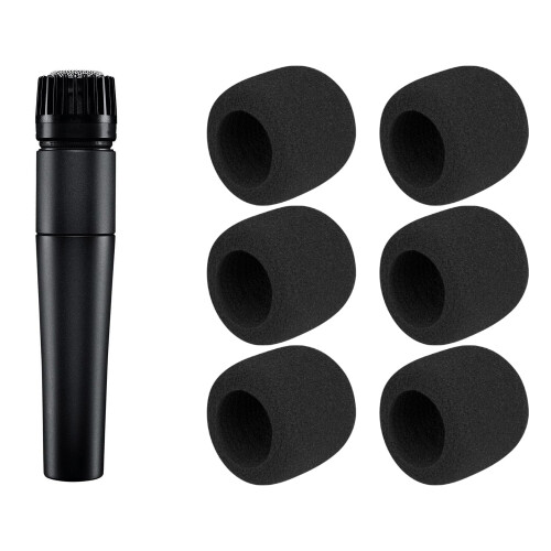 SOULWIT 6Pcs Pop Filter for Shure SM57 - Black