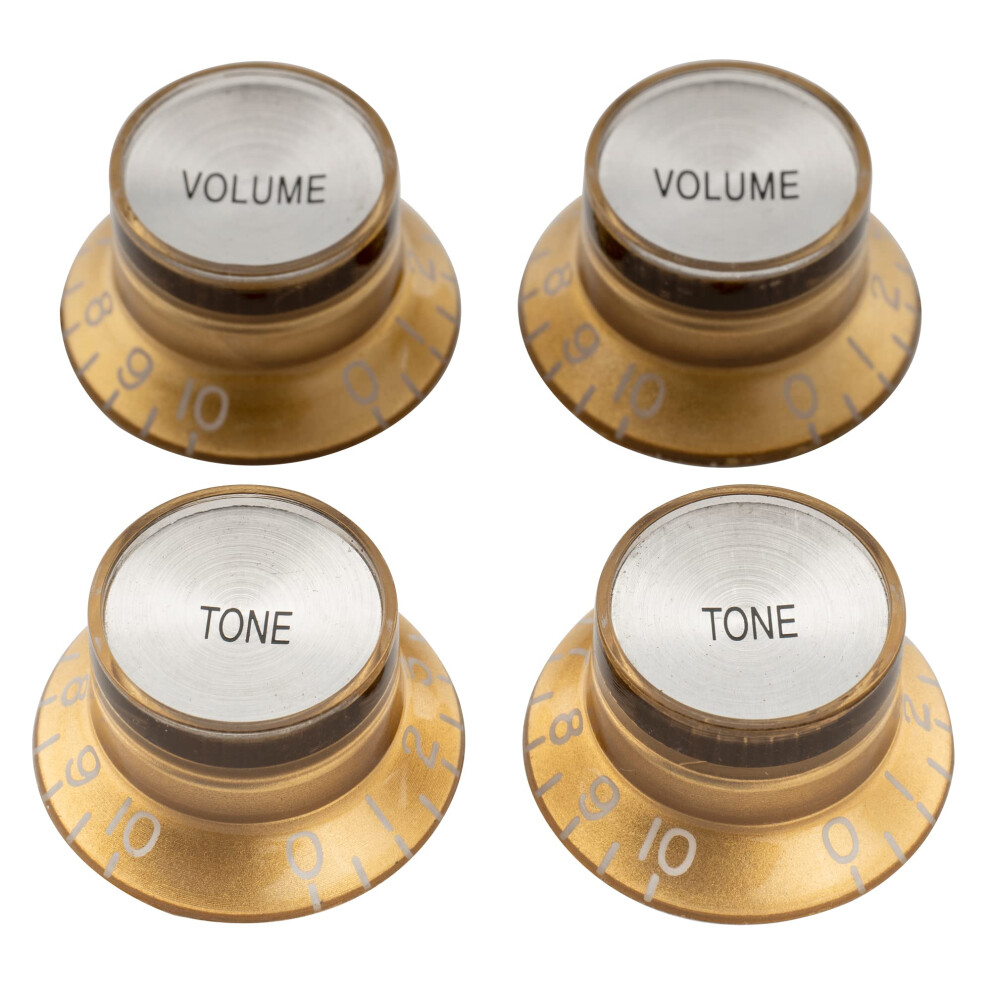 Musiclily Pro Metric Lp Guitar Reflector Knobs 2 Volume 2 Tone Top Hat