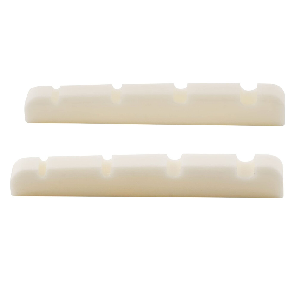 Musiclily 38Mm Slotted Bass Bone Nut Flat Bottom For 4 String Precisio