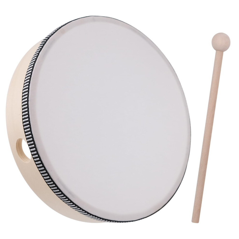 Jjqhyc Hand Drum 8-Inch Wood Frame Drum With Drumstick, Percussion Instrument