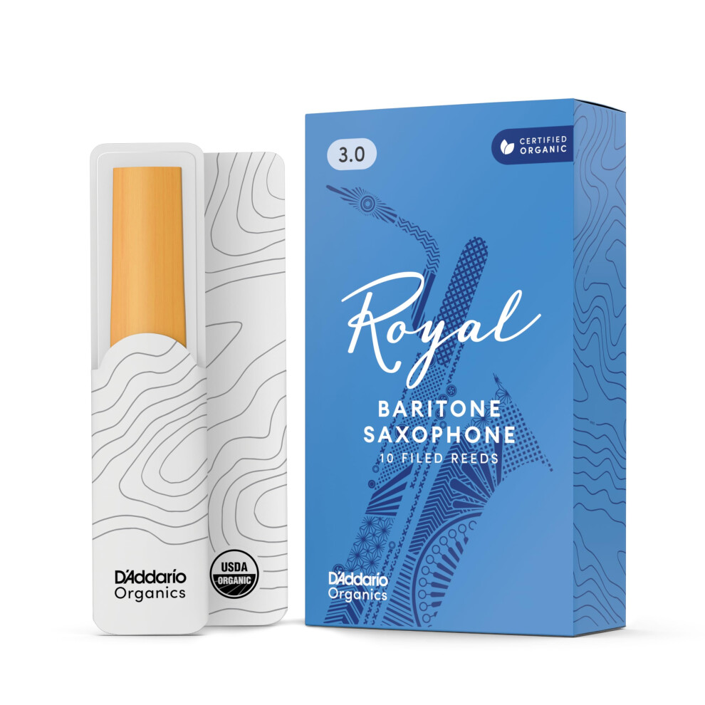 D'addario Woodwinds Royal Saxophone Reeds - Baritone Sax Reeds With St