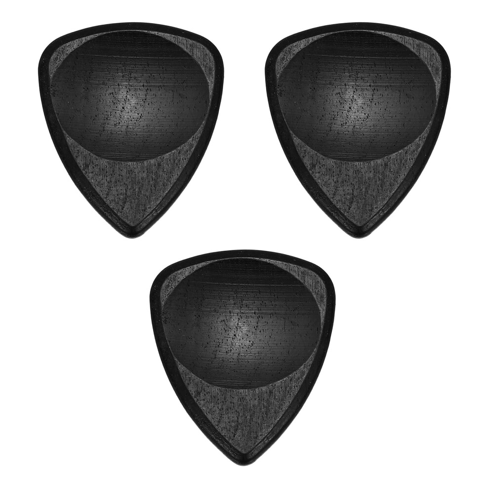 Sourcing Map 3 Pcs Rosewood Wood Guitar Pick, 3.0Mm Ultra Heavy Gauge