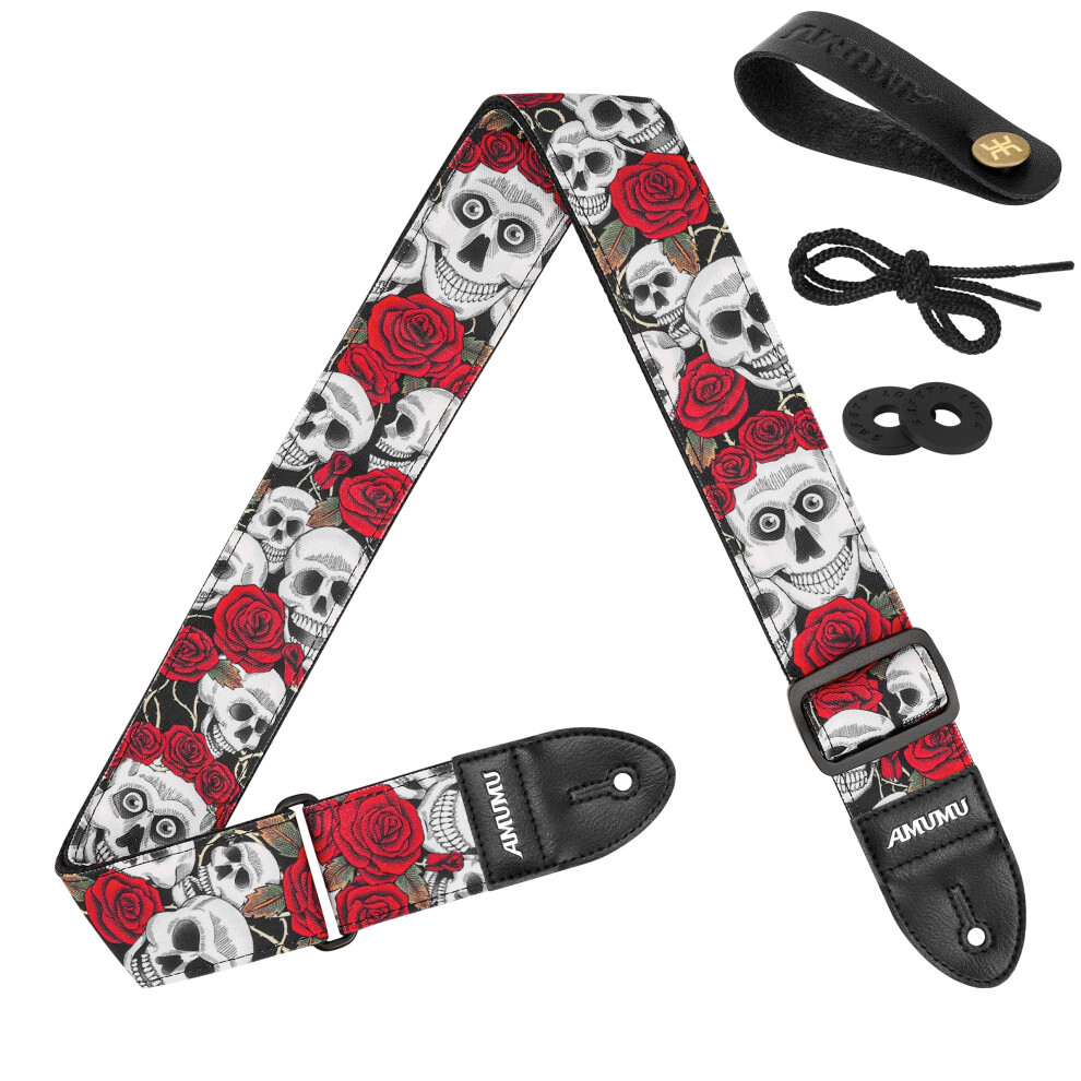 Amumu Guitar Strap For Acoustic Guitar Electric Guitar And Bass Guitar