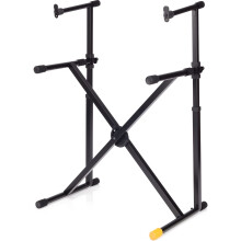 Hercules KS210B EZ-Lok Double Tier X Stand,Black