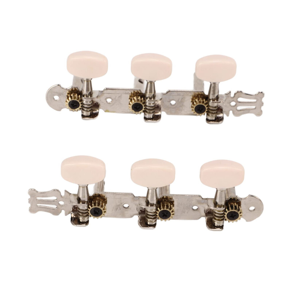 Alomejor Guitar Locking Tuners 3L 3R Vintage Deluxe Lock String Tuning Key Pegs