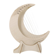 Veemoon 7-String Lyre Harp Wooden Acoustic Harp with Metal Strings Por