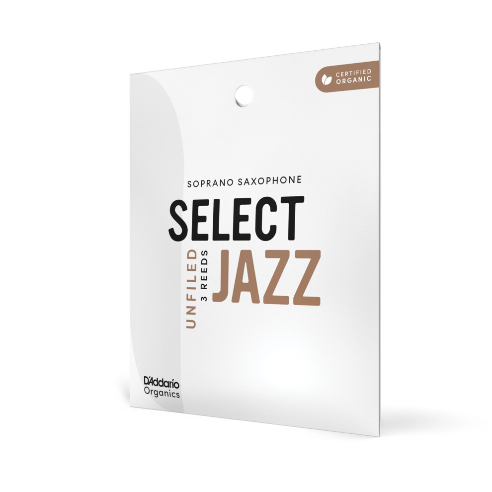 D'addario Organic Select Jazz Unfiled Soprano Saxophone Reeds - Sax Re