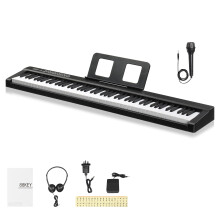 Glarry 88 Key Digital Piano Full Size Electric Keyboard with Semi-Weig