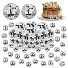 Mirror Disco Ball, Wanfoou 60 Pcs Disco Ball Decoration Hanging, Bar Party, Stage Props, Home Decorations
