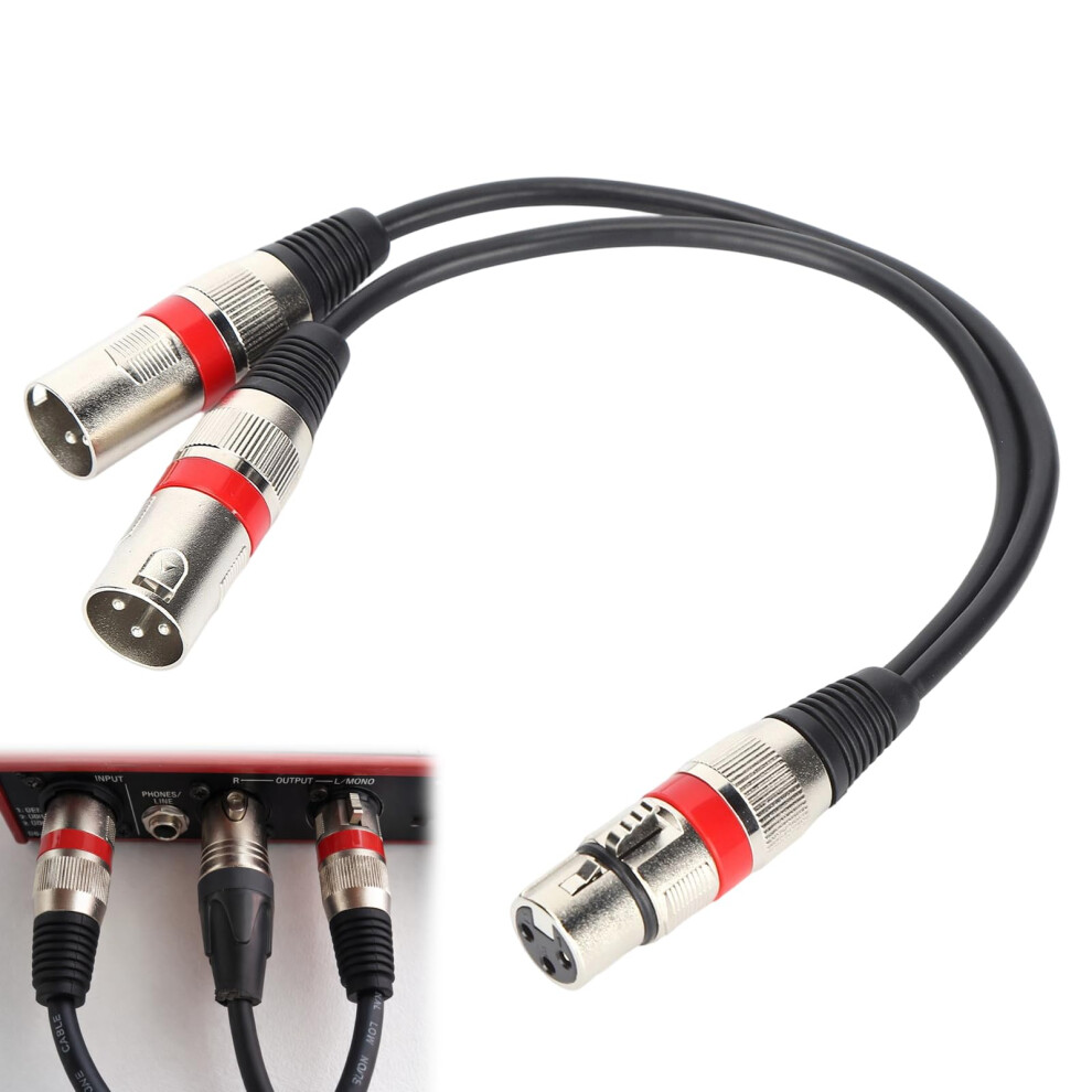 Niusility 0.3M Xlr Splitter Cable, Zinc Alloy Connectors & Oxygen-Free Copper Co