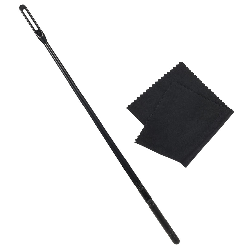 Aiex Flute Cleaning Kit - Rod, Swabs, Cloth For Flute Polishing (Black