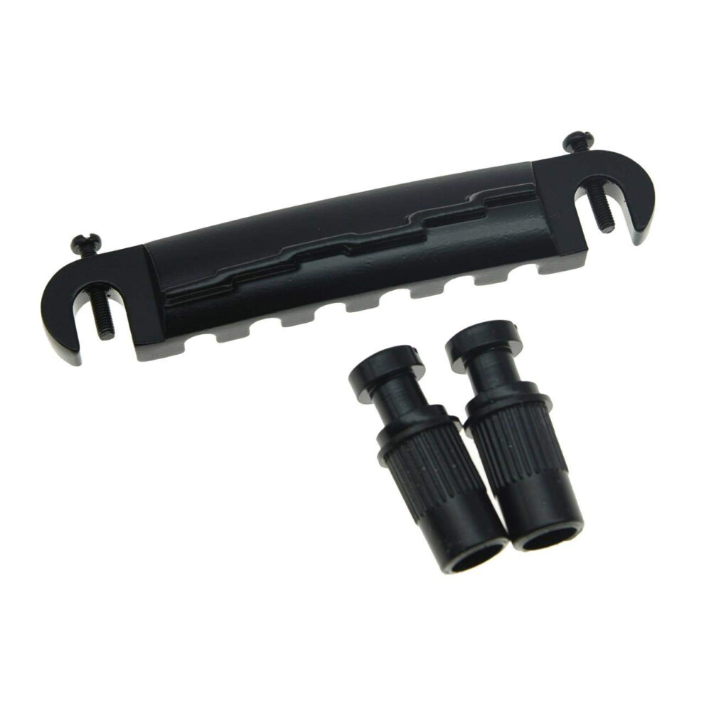 Dopro Black Electric Guitar Wrap Around Bridge Tailpiece For Les Paul Lp Jun