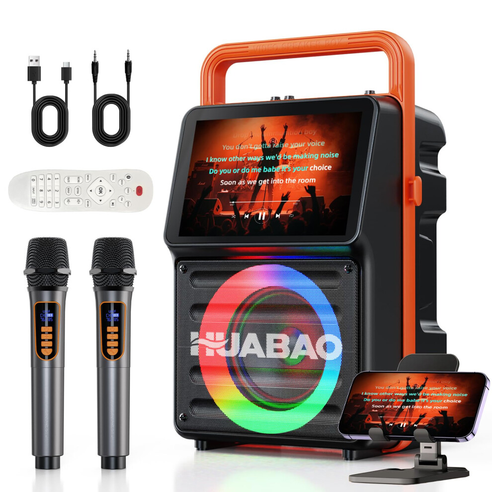Photos - Audio System Karaoke Machine with 10.1” Built-in Screen, Bluetooth Speaker with Lyr