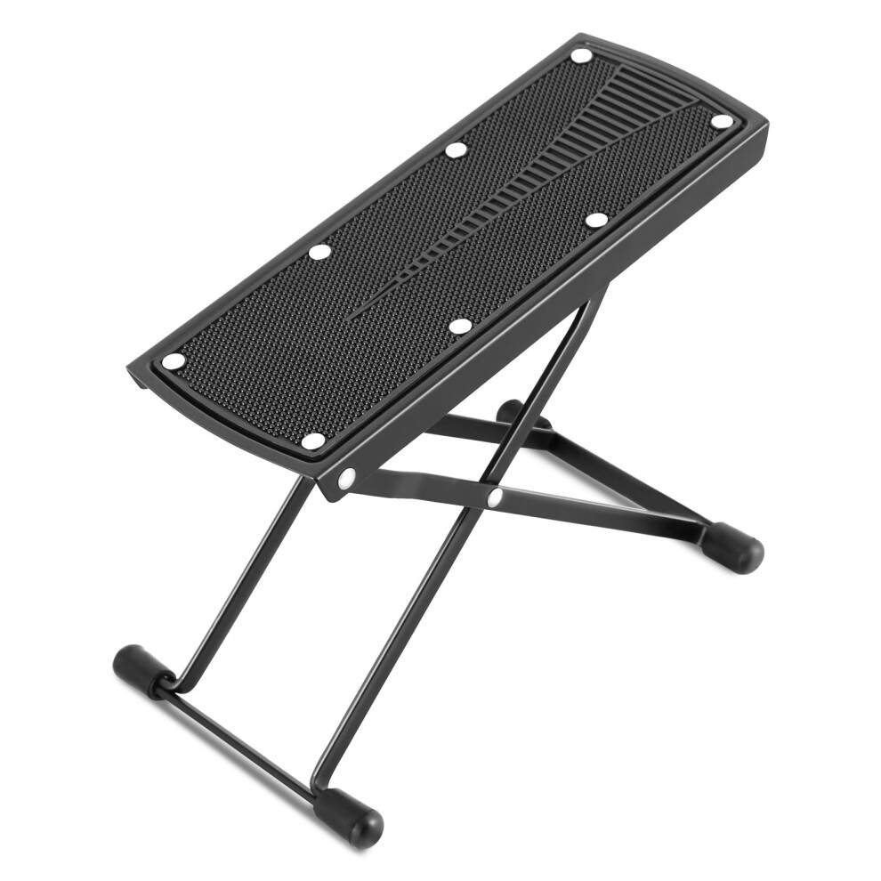 Eastrock Guitar Foot Stool, Adjustable, Folding, Metal Leg Rest For Cl