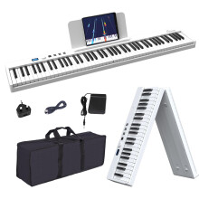 OYAYO Folding Piano Keyboard, 88 Keys Full Size Semi-Weighted Keyboard