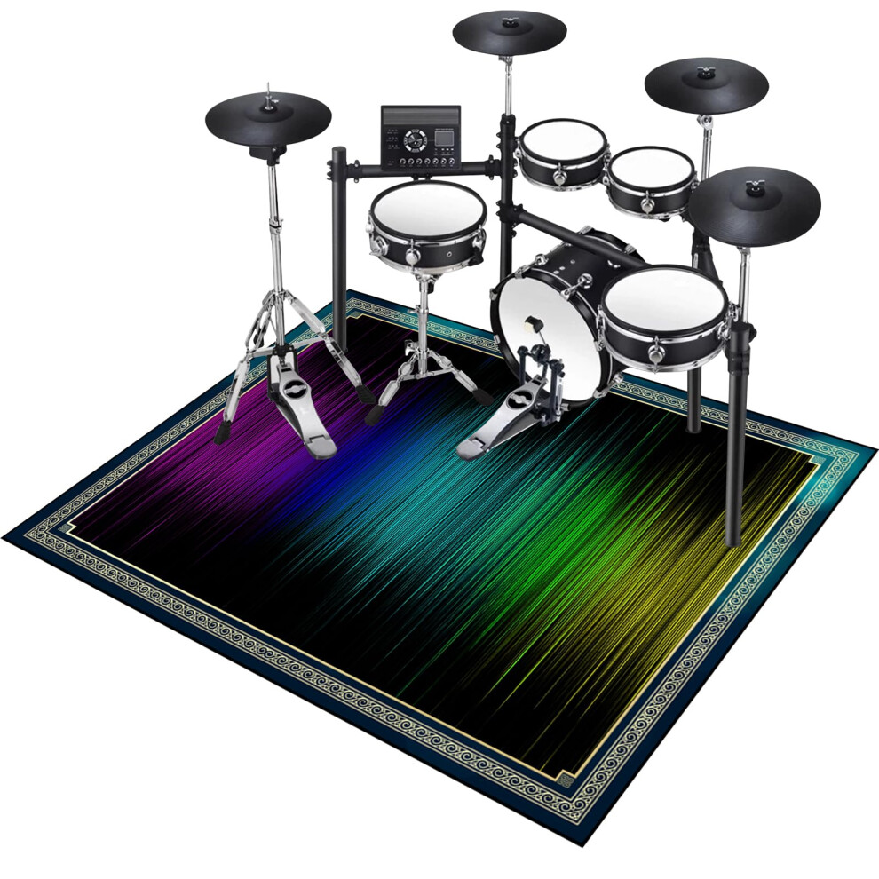 Kqiejuy Professional Drum Rug 120 X 90 Cm - Soundproof Carpet For Drummers - D