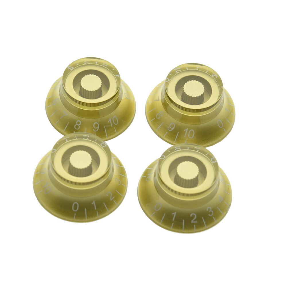 Dopro 4Pcs Usa(Imperial) Lp Guitar Bell Knobs 24 Fine Splines Top Hat