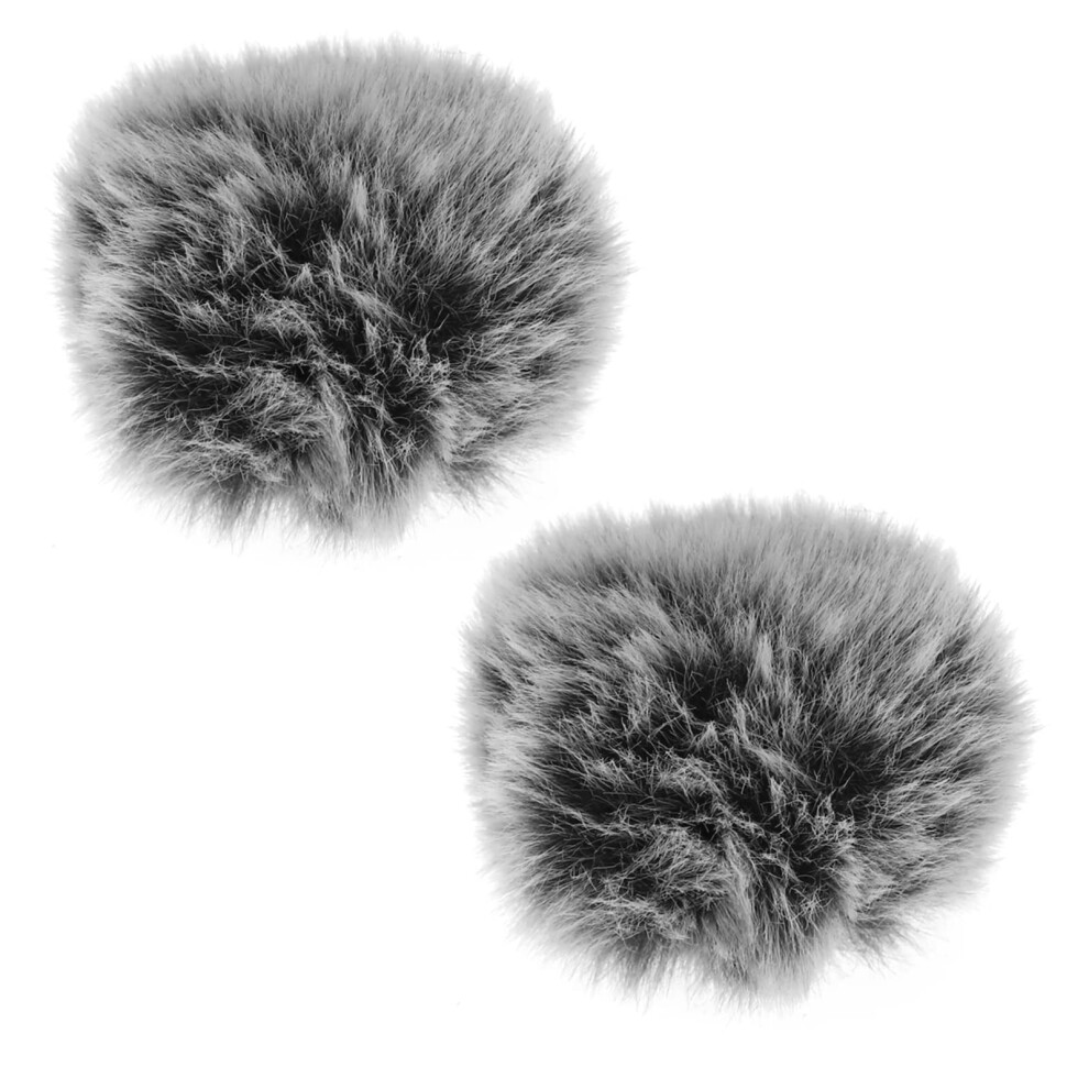 Sg Store 2Pcs Fur Microphone Windscreen 10Cm Lavalier Mic Windbreaker