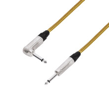 Adam Hall Cables 5 Star IRP 0450 Vintage Instrument Cable Neutrik 6.3 mm Angled Jack to 6.3 mm Jack 4.5 m