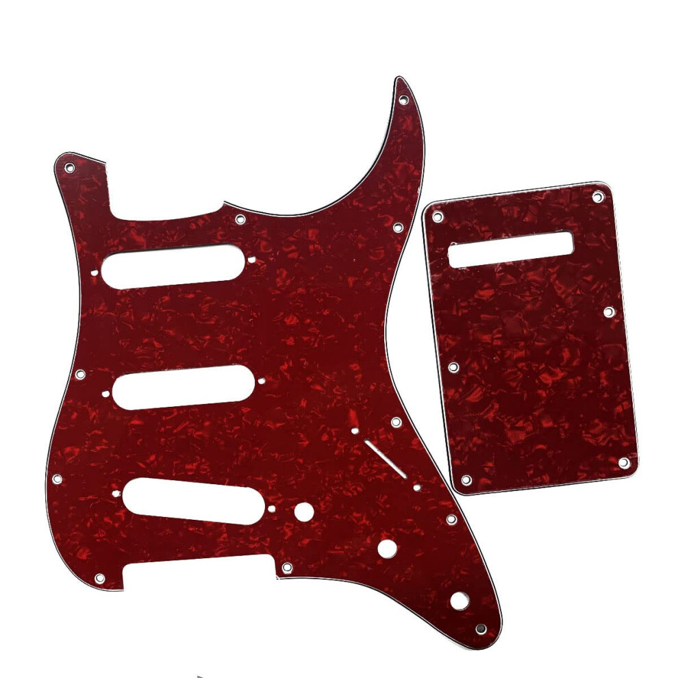Dopro 11 Hole Strat Sss Pickguard St Back Plate Trem Cover For Usa/Mex
