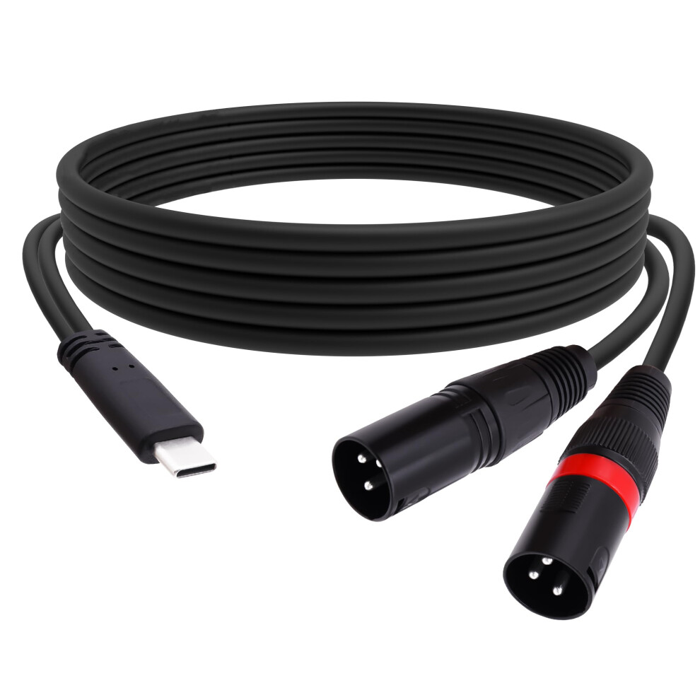 Yarchonn Usb C To Dual Xlr Audio Cable Type C To 2 Xlr Male Output Ste
