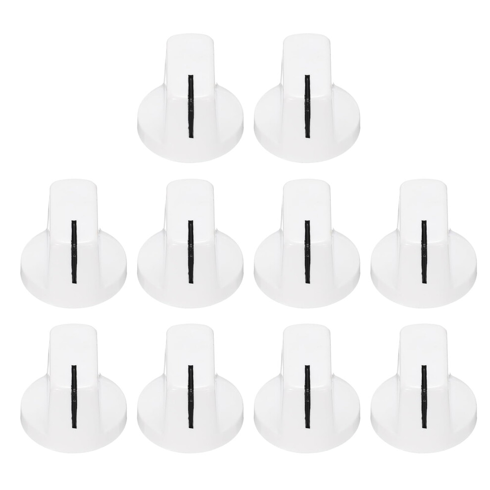 Sourcing Map 10Pcs White Guitar Effect Pedal Knob, 9/16" Plastic Inser