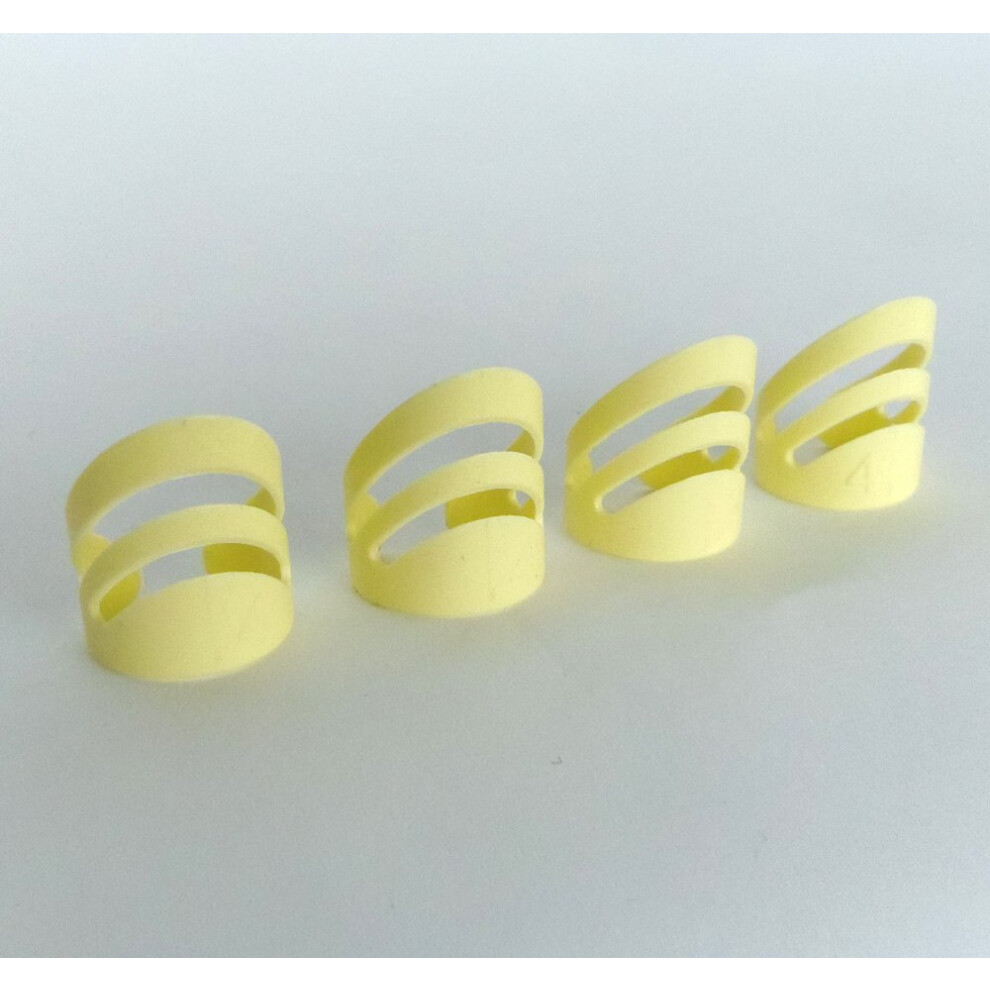 Guitar Finger Picks Alaska Style Set of 4 XL Plastic plectrums by Clea