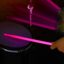 5A Glow in the Dark Drumsticks and Long Lasting Performance Accessories for Drummers (Pink)