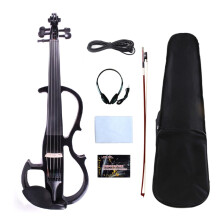 WUQIMUSC Electric Viola 16 inch Solid Wood Viola with Ebony Fittings,