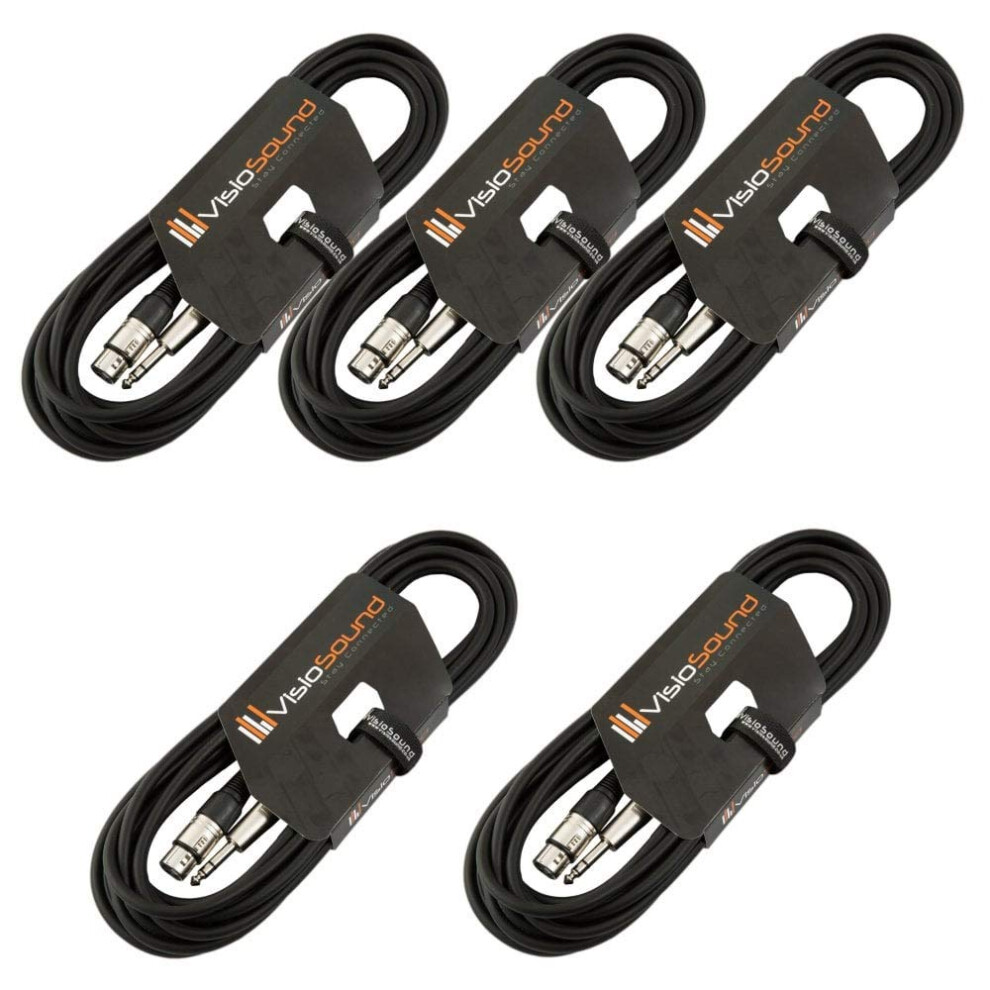 Visiosound 5 X Female Xlr To 6.35Mm Stereo Trs Jack Lead/Balanced Sign