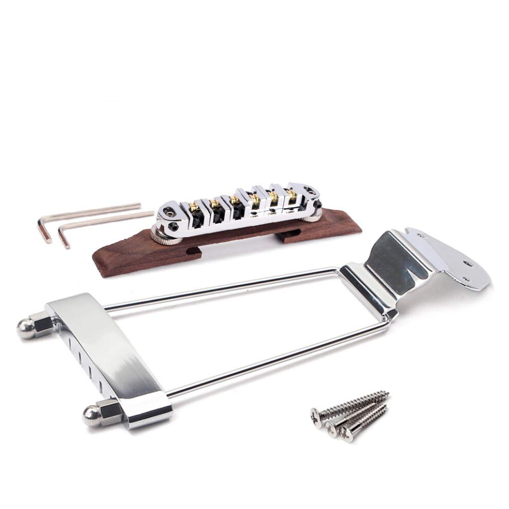 Alnicov Set Of 6 String Archtop Jazz Guitar Rosewood Bridge Height Adj