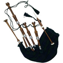 Great Scottish Highland Bagpipes Beginner Full Set — Rosewood Natural